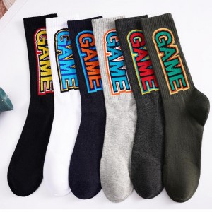 Jacquard Custom Logo tube chaussette de basket-ball Elites Men Crew Sports Cycling chaussettes
