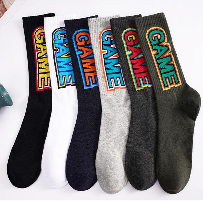 Jacquard Custom Logo tube chaussette de basket-ball Elites Men Crew Sports Cycling chaussettes