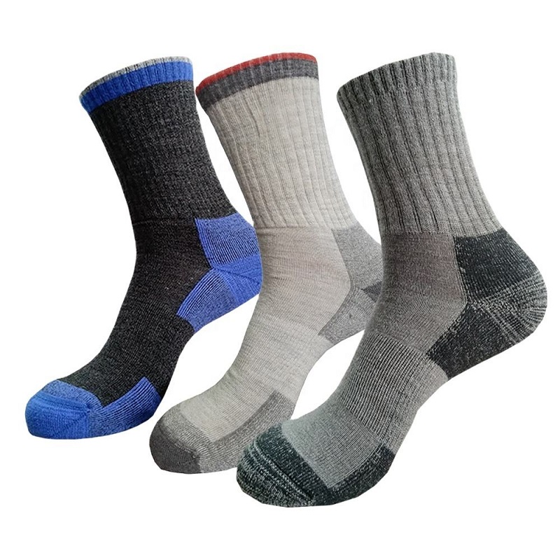 Hiver Premium Marino Wool Micro Crew chaussettes thermiques Walle Mérino Wool Running Running