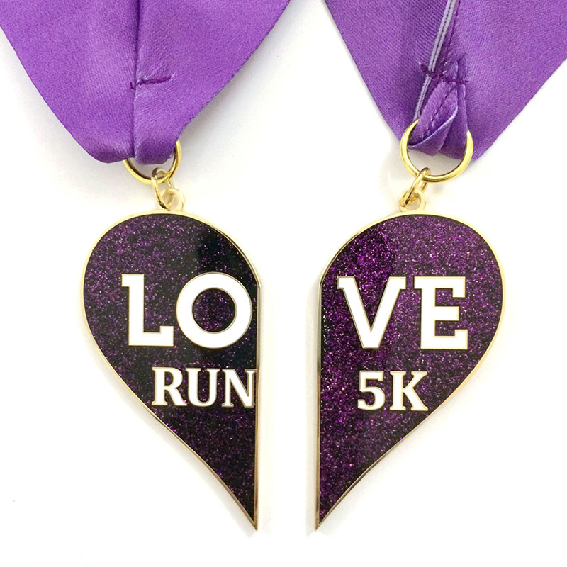 Métal moulé sur mesure, inserts en métal personnalisés, médaille de course personnalisée