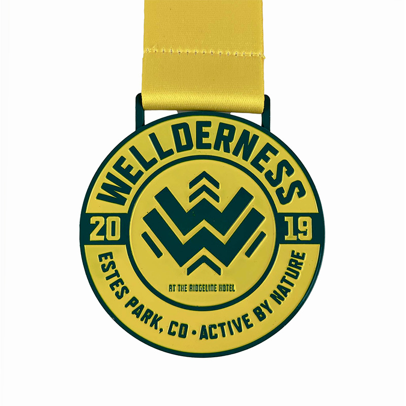 Médaille de moulage en alliage en zinc 18K Gold plaqué médaille UV Print UV