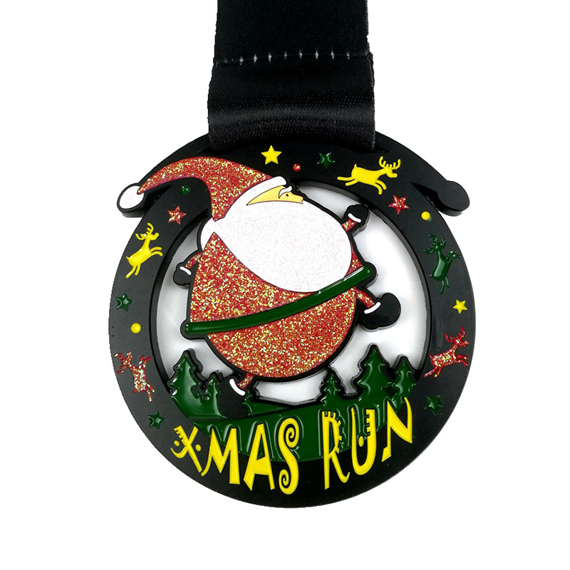 Santa Running Medals Christian Medal Gift Metal Star Award