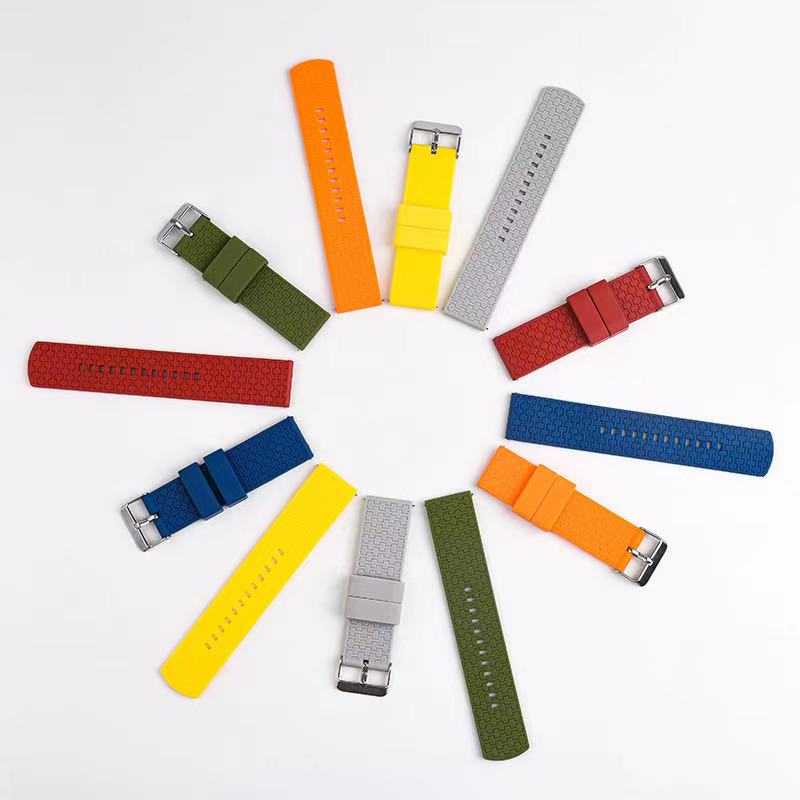 Bracelettes de bracelet FluororUbber Watch Multi Color pour les montres