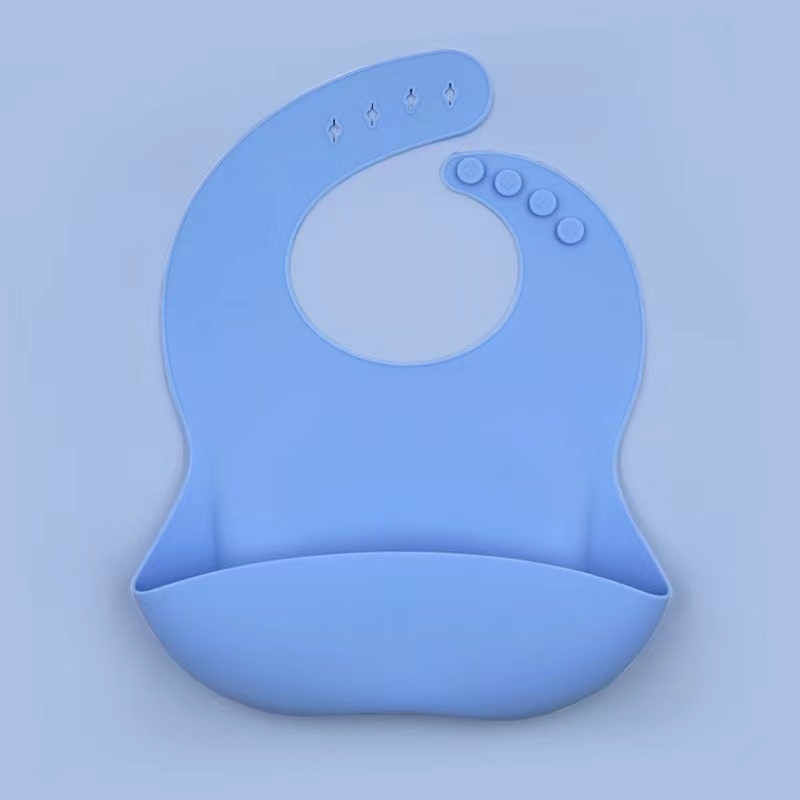 Baby Silicone Bib Baby \\ Silicone Bib Bib Pocket étanche et bib pour bébé à l'épreuve de la saleté