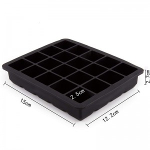 20 Cavity Ice Cube Tray Silicone Ice Cube Moule Alimentation Grade Flexible Silicone Ice Cube Tray Moule