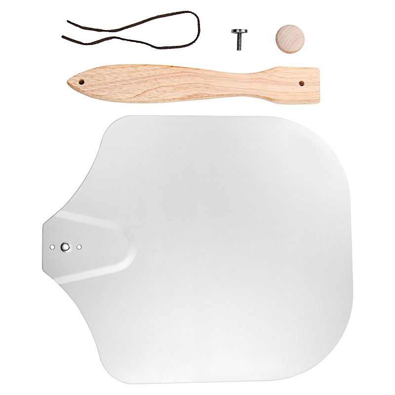 Pizza PEEL PLIZA PLIMable 12NCH PIZZA PIZZA PIZZA PAZZA PANDLE AVEC PRANCE DE BOIS