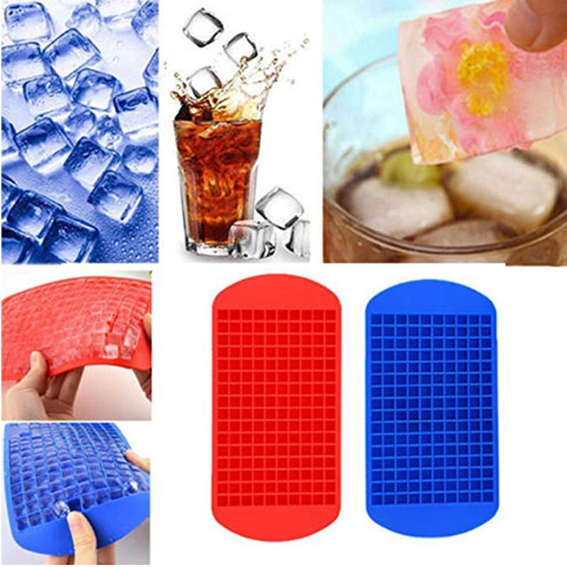 Plateaux de glaçons en silicone, 160 pièces moules de glace écrasées relevant de petits glaçons pour les cocktails de whisky refroidis