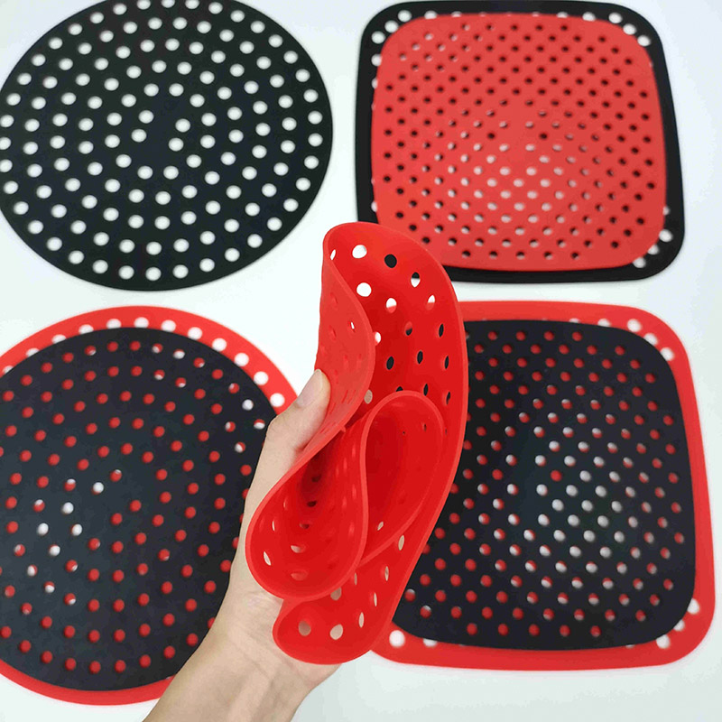 Réservoir de friteuse d'air en silicone réutilisable, avec plaque d'enregistrement magnétique de friteuse d'air, facile à nettoyer accessoires de friteuse d'air, non adhésif, emballage et remplacement des accessoires de friteuse d'air