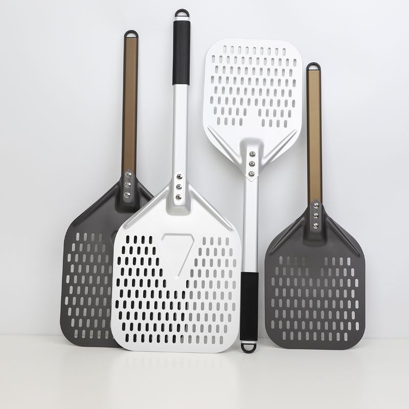 Poignée en aluminium détachable Anodisé 8 pouces 10 pouces Perforée Pizza PEEL PEEL PIZZA PHOVEL PIZZA SPATULA PIZZA PALDE ACCESSOIRES
