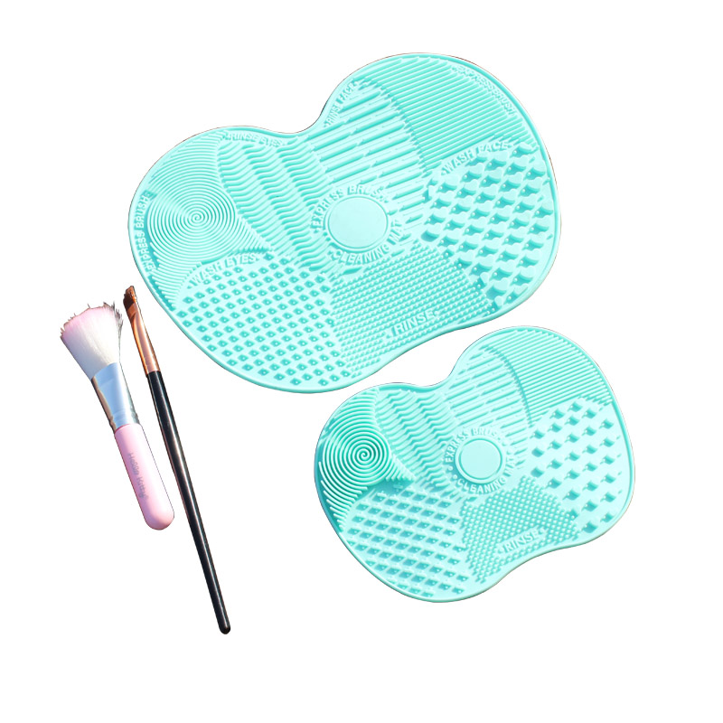 Tampon denettoyage de brosse cosmétique en silicone Tool denettoyage portable avec sucette denettoyage de pinceau cosmétique de tassement en silicone PAUT-COSMÉTIQUE PAUT AVEC PAD DE NETTOYAGE PACE DE PAMPE POUR LA PAMP