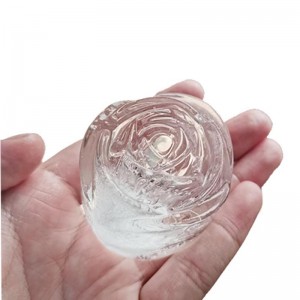 Silicone 3D Rose Ice Moule de gros plateau de glaçons, fabrique 4 glace en forme de fleur mignonne, en caoutchouc en silicone grand fabricant de boule de glace pour cocktail Juice Whisky Bourbon Freenzer, lave-vaisselle en toute sécuri...