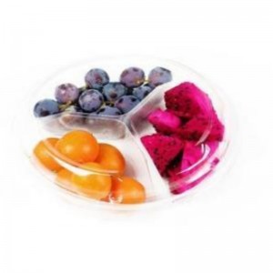 Trois-compartment frais-cut Fruits Box Bottom 220 * 170 * 60 mm HJ-1803F