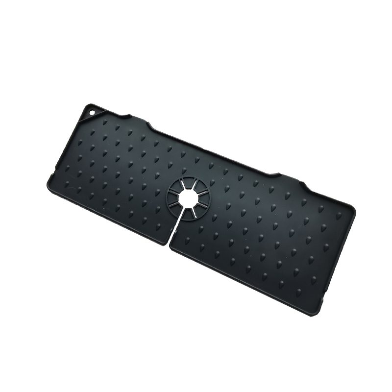 Évier de cuisine Mat de robinet en silicone, robinet lavabo Splash Guard - Mat de vidange de l'évier derrière robinet, gardien d'égouttement en caoutchouc Splash Gard sec pour la cuisine et la protection contre le comptoir de la salle de bain