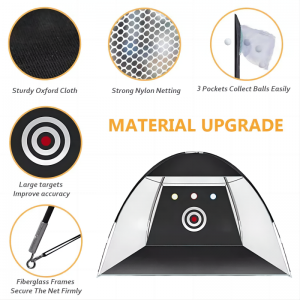 Entraînement extérieur golf frappe les filets s\'entraînez à conduire avec un tapis