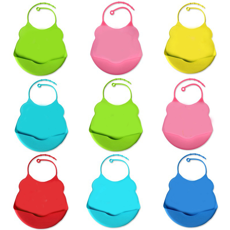 Baby Bibs, Silicone Children \\\\\\\\\\\\'s Drool Bibs Easy Children Nett. Netter Nourning Snacks Fallen Collection Sac, SILICONE ALICONNE