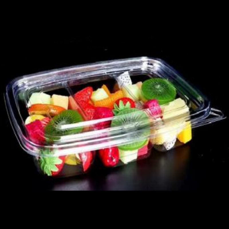 Trois-compartement Boîte de salade en bas 245 * 175 * 45 mm HGF-fg3