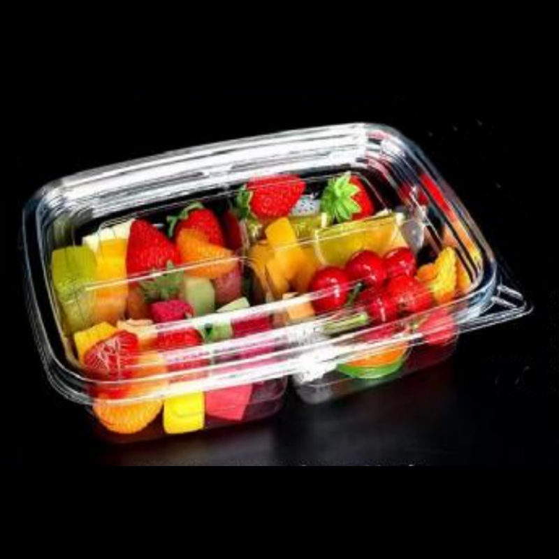 Quatre-compartement Boîte de salade en bas 245 * 175 * 45 mm Hgf-fg4