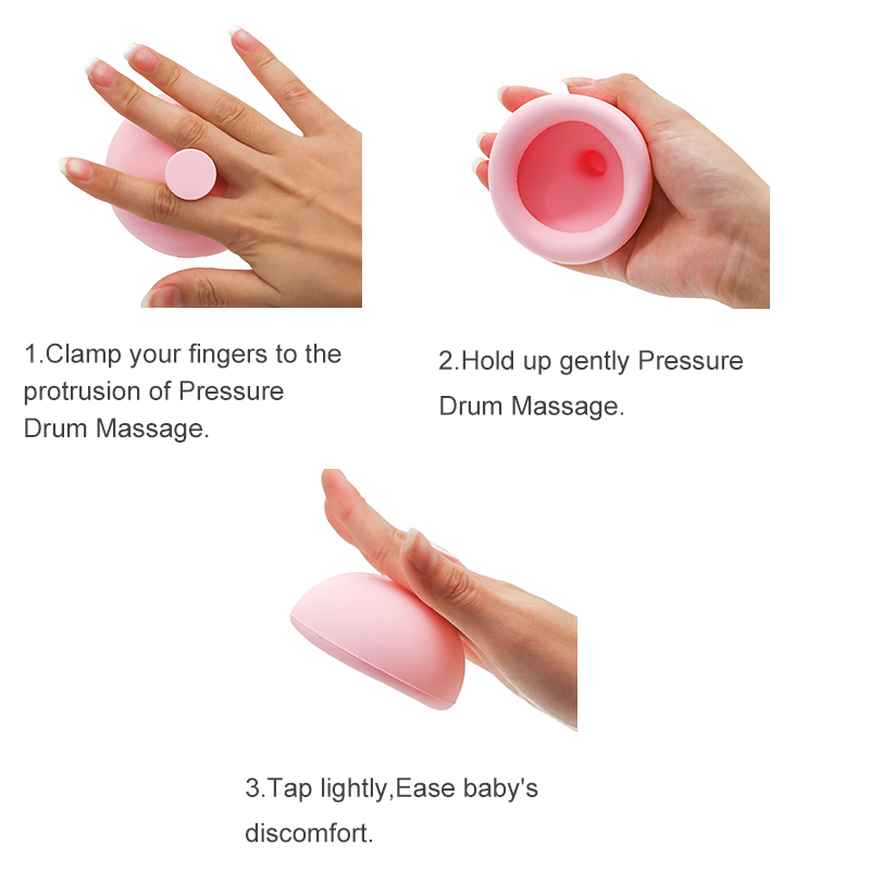 Hoquet bébé en silicone, outil de clapotis de gaz hoquet pour enfants, masseur de tasse de paume de bébé, sain, respectueux de l'environnement et facile à nettoyer