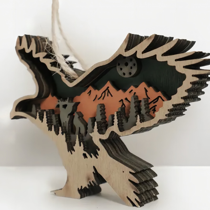 Ornement d'aigle artisanal 3dwood