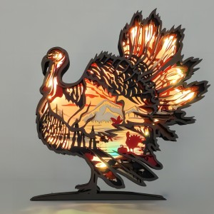 Artefact Flamingo d\'animaux en bois 3D