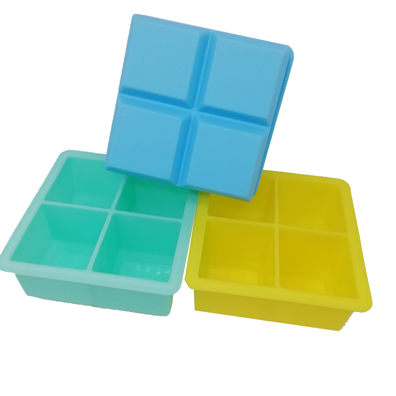Silicone Ice Cube Combo Combo Round Hockey Ball Sphere Ice Cube Tray Moule (4pcs Round Ice Cube Black)