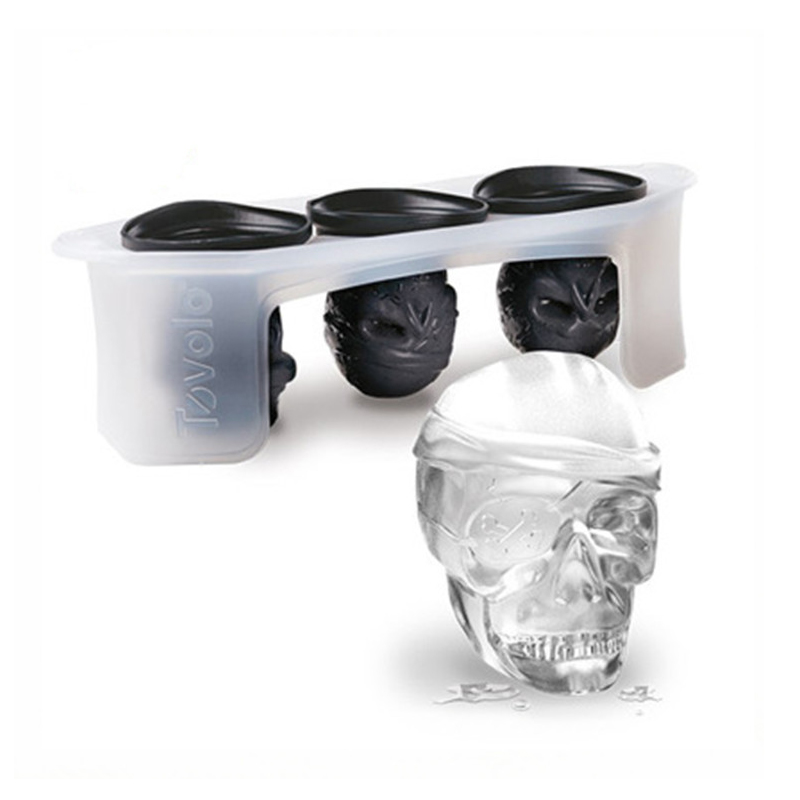 Moules de glaçons de glaçon supplémentaires supplémentaires - Moules de glace de crâne en silicone flexible - plateau de glaçon de crâne avec - moules de silicone du crâne pour la cuisson, le chocolat, les bonbons et la résine