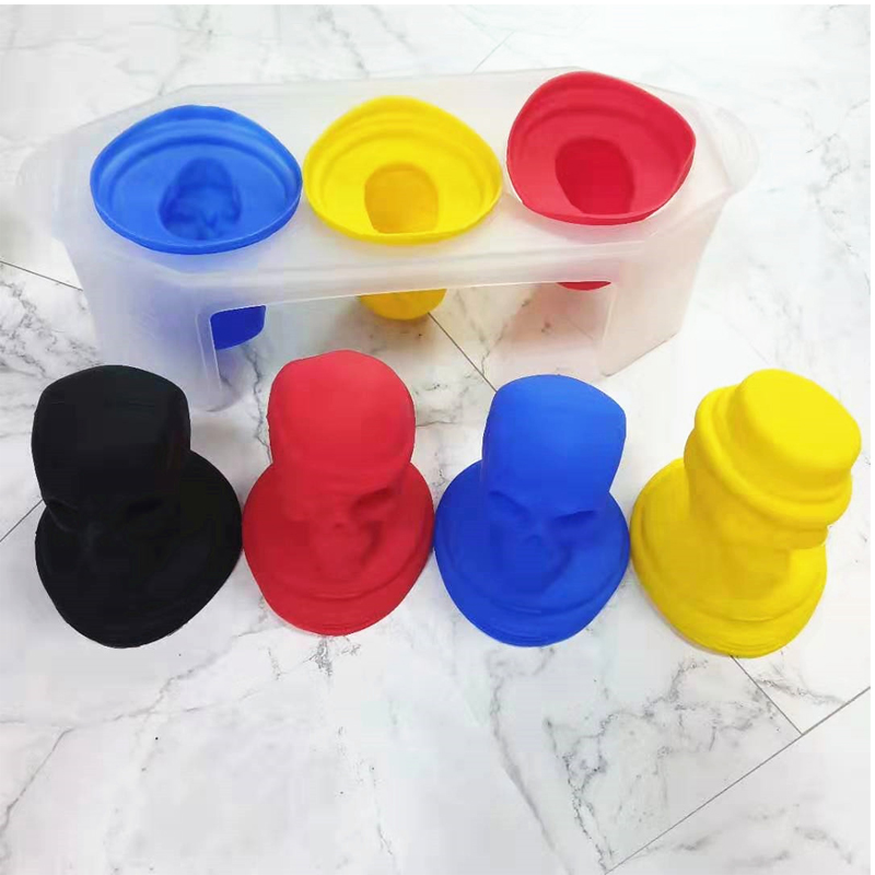 Moules de glaçons de glaçon supplémentaires supplémentaires - Moules de glace de crâne en silicone flexible - plateau de glaçon de crâne avec - moules de silicone du crâne pour la cuisson, le chocolat, les bonbons et la résine