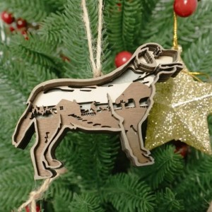 Décoration d\'artefacts en bois 3D Puppy