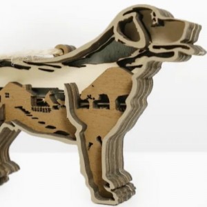 Décoration d\'artefacts en bois 3D Puppy