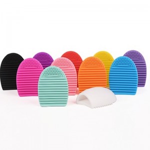 Makeup Brush Cleaner Mat Silicone Cleant Cleaning tampon Lavage de la plate-forme Scurve