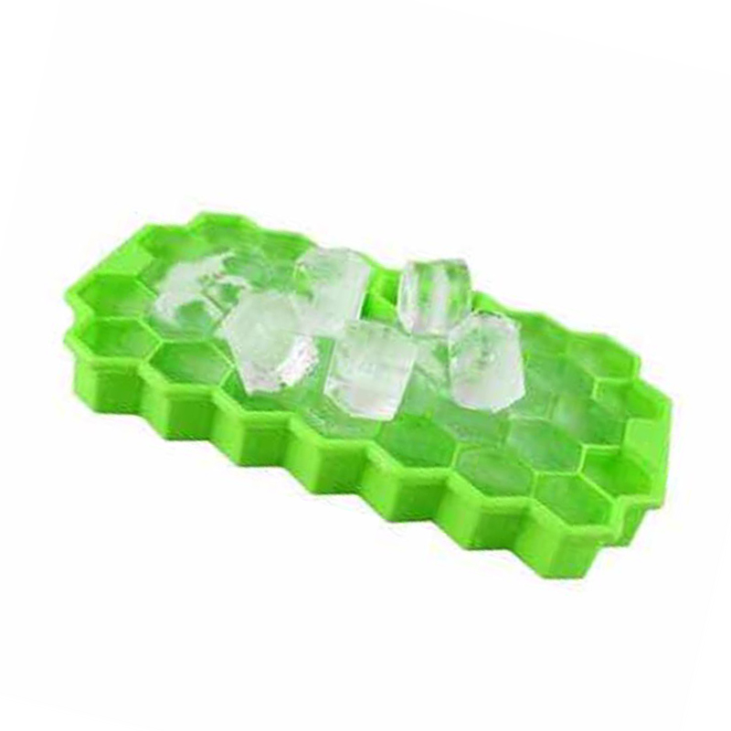 Plateau de glaçon ennid d'abeille, 37 Moule de fabricant de glaçons de glaçon en silicone de qualité alimentaire avec les couvercles moule à glace à la crème glacée à crème glacée.