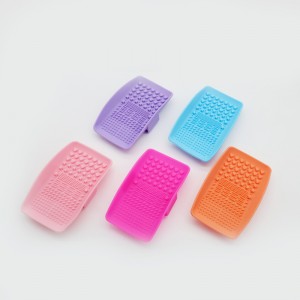 Mat denettoyage de pinceau de maquillage en silicone, Nettoyer de pinceau de maquillage, Pader de brosse de maquillage portable, outil de lavage des pinces cosmétiques