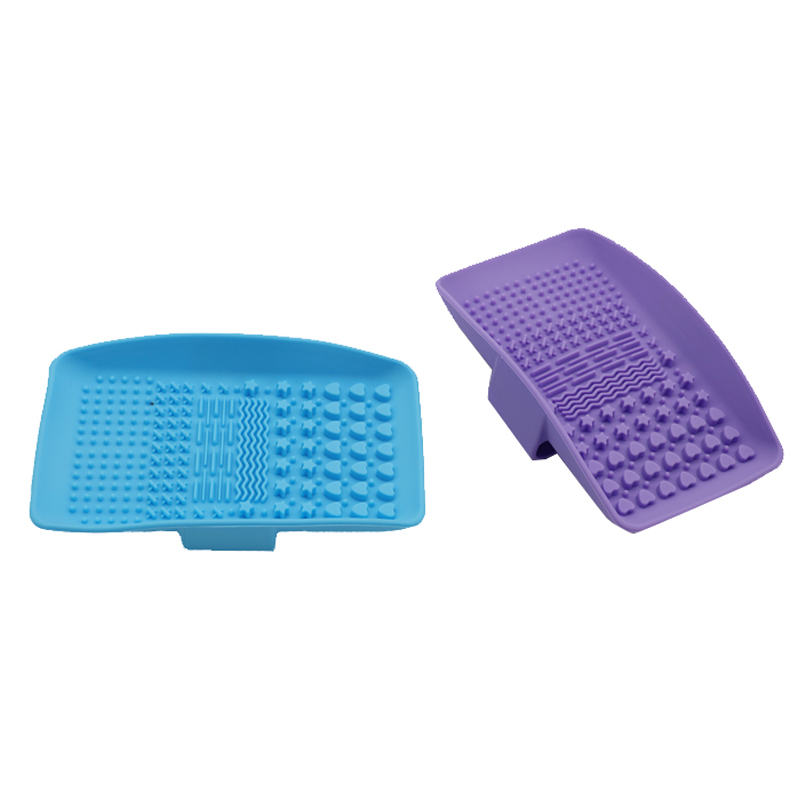 Mat denettoyage de pinceau de maquillage en silicone, Nettoyer de pinceau de maquillage, Pader de brosse de maquillage portable, outil de lavage des pinces cosmétiques