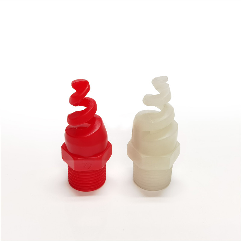 1/4 à 1 pouce en plastique rouge blanc pp buse d'époudeur à gaz d'échappement
