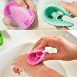 Brosse de bain pour bébé, brosse à capuchon de berceau bébé, pinceau de massage en silicone, brosse exfoliante en silicone