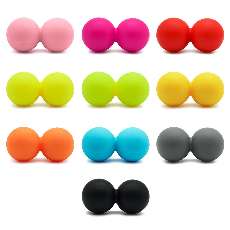 Boules de crosse de massage en silicone pour muscles endoloris, épaule de billes de fascia en silicone, cou, dos, pied, corps, tissu profond, points de déclenchement,nœuds musculaires, yoga et libération myofasciale