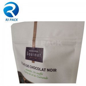 Papier kraft imprimé numériquement avec fermeture à glissière doypack