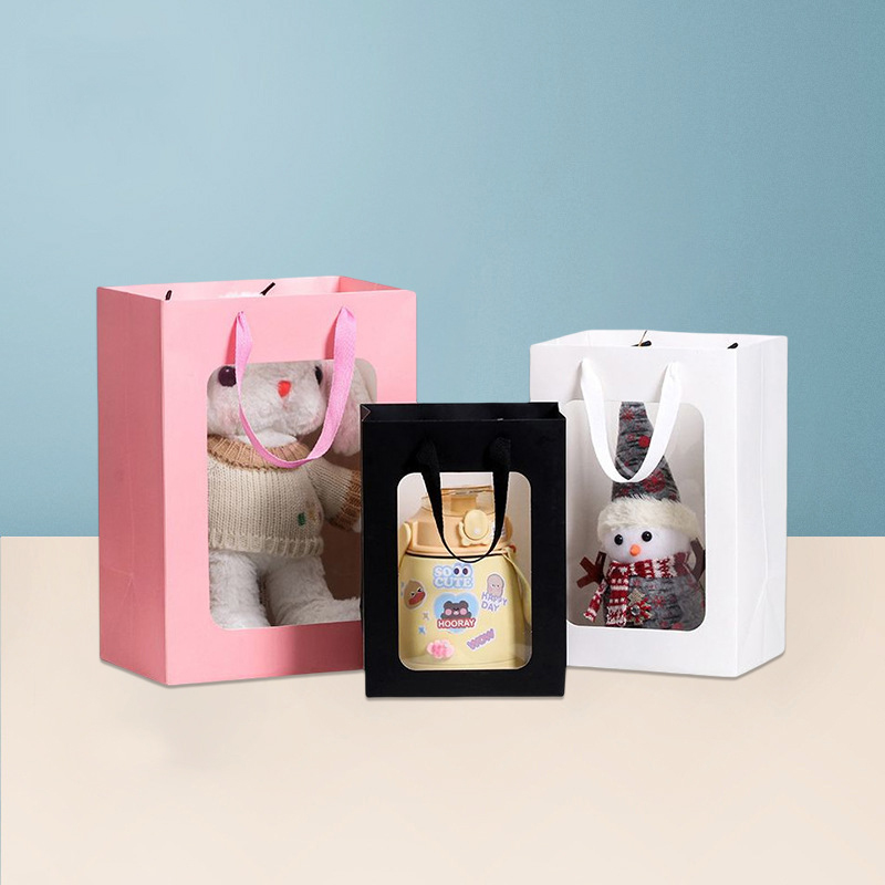 Sac en papier cadeau ouvrir la fenêtre