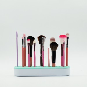 Porte-pinceau de maquillage en silicone, organisateur de pinceaux de maquillage en silicone, organisateur de pinceaux à ongles polyvalents pour les outils d\'artisanat à coudre, brosses de peinture, stockage outils fixe