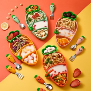 Radish Dîner Assiette en silicone Enfants \\\\\\\\\\\\\'s Bowl Sucs Tup Childre