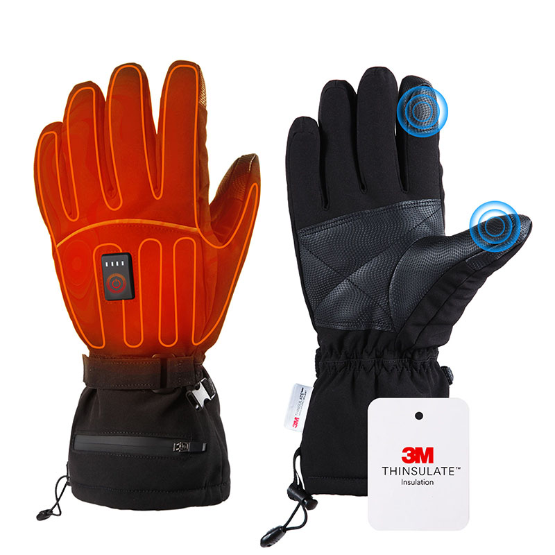 Gants chauffants de ski pour femmes Gants de chauffage à écran tactile imperméable