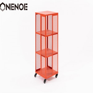 Onenoe Home moderne meubles en métal étagères amovibles Cabinet librasse armoire de rangement d\'organisateurs à cadre solide avec 3niveaux