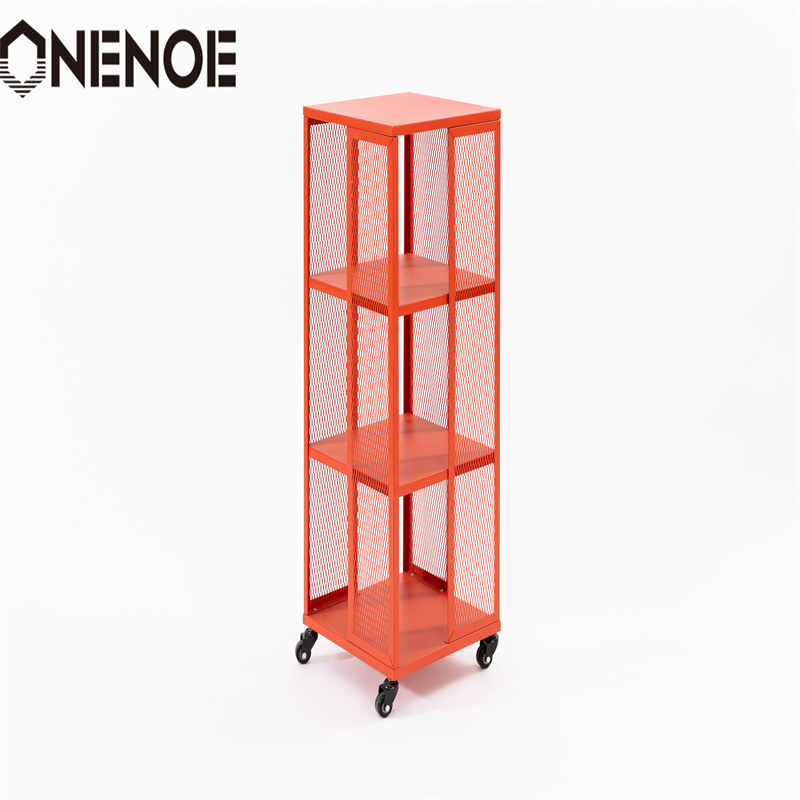 Onenoe Home moderne meubles en métal étagères amovibles Cabinet librasse armoire de rangement d'organisateurs à cadre solide avec 3niveaux
