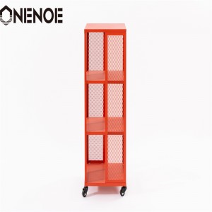Onenoe Home moderne meubles en métal étagères amovibles Cabinet librasse armoire de rangement d\'organisateurs à cadre solide avec 3niveaux