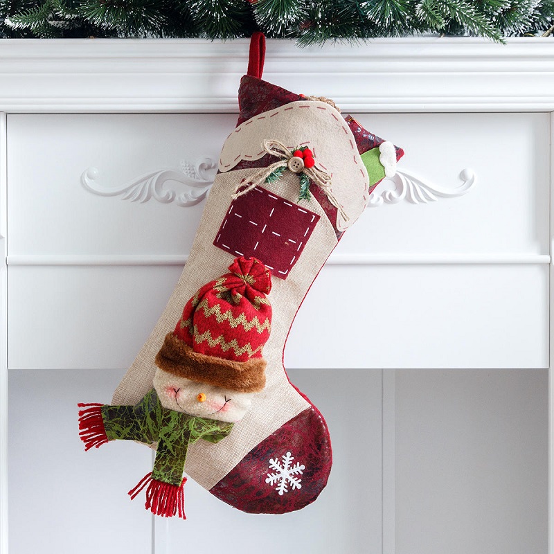 Chaussettes de Noël de style chaud sac-cadeaux de Noël décorations de scène de Noël