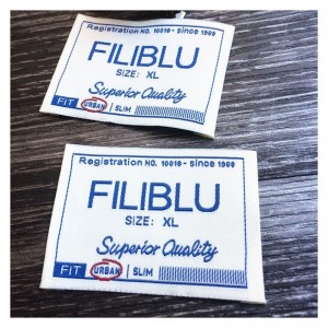 Étiquette de vêtements personnalisée, marque de tissu textile fait à la main