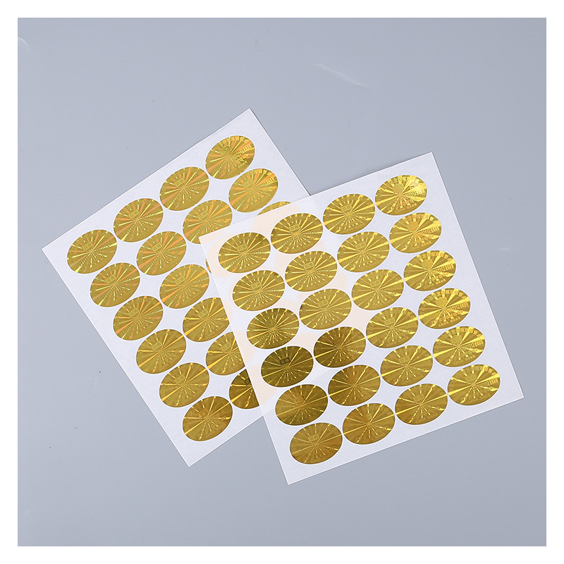 Autocollant brillant en or