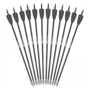 Boulons de flèche de carbone ID6,2 mm de 15 pouces avec palettenoire de 2 pouces pour l\'arbalète RX