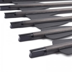 Boulons de flèche de carbone ID6,2 mm de 15 pouces avec palettenoire de 2 pouces pour l\'arbalète RX