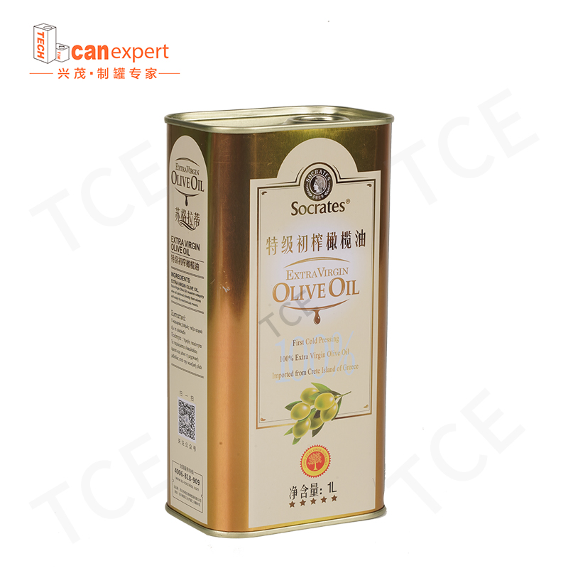 Contauteur en gros coutume personnalisé en métal 5litre Virgin Virgin Edible Oil Tin Can Food Grade Oil Emmacking Tin pour l'huile d'olive